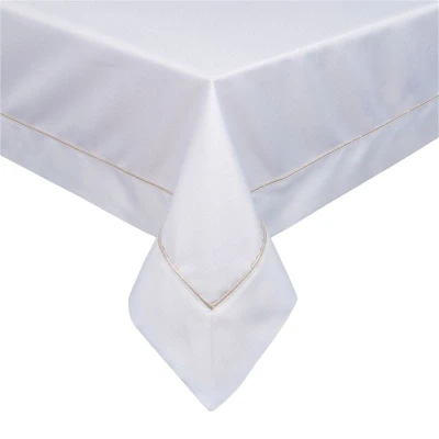 ELEGANCKI OBRUS ZŁOTA LAMÓWKA 145 X 280 CM BIAŁY