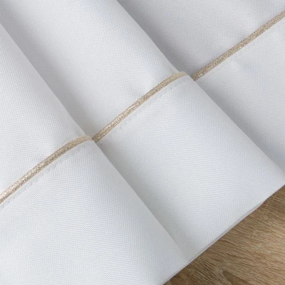 ELEGANCKI OBRUS ZŁOTA LAMÓWKA 145 X 280 CM BIAŁY