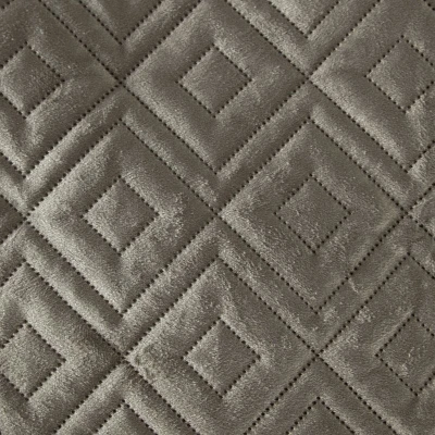 NARZUTA KAPA ROMBY WELUR VELVET 220X240 CM BEŻOWA
