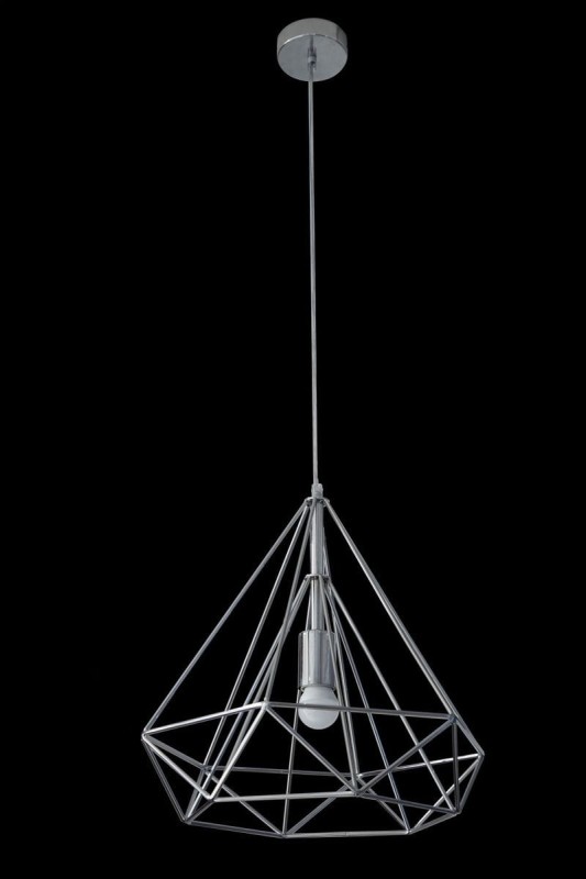 OZDOBNA LAMPA SUFITOWA 36X62 CM SREBRNA