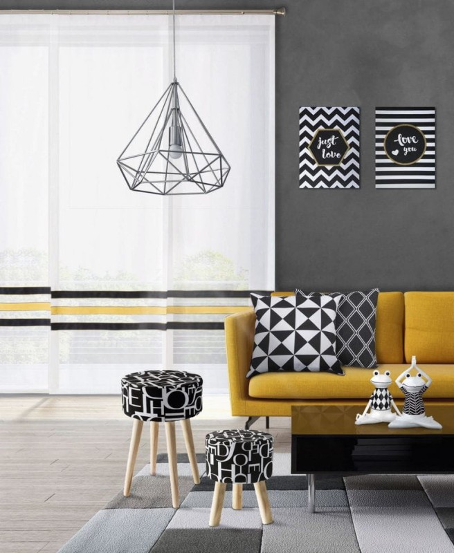 OZDOBNA LAMPA SUFITOWA 36X62 CM SREBRNA