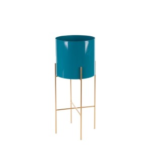 STOJAK DEKORACYJNY POD DONICE 18X40 TURKUSOWY