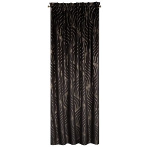 ZASŁONA 140X270 NA TAŚMIE WELUR VELVET CZARNA