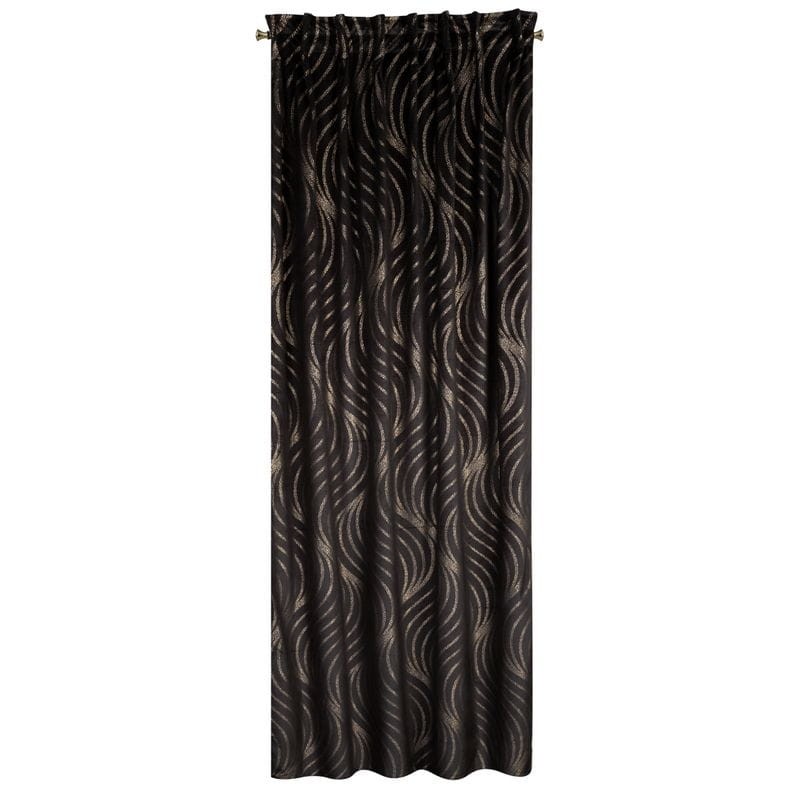 ZASŁONA 140X270 NA TAŚMIE WELUR VELVET CZARNA