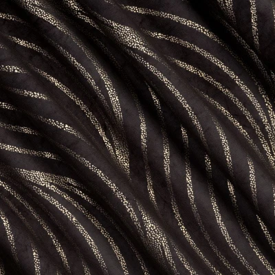 ZASŁONA 140X270 NA TAŚMIE WELUR VELVET CZARNA