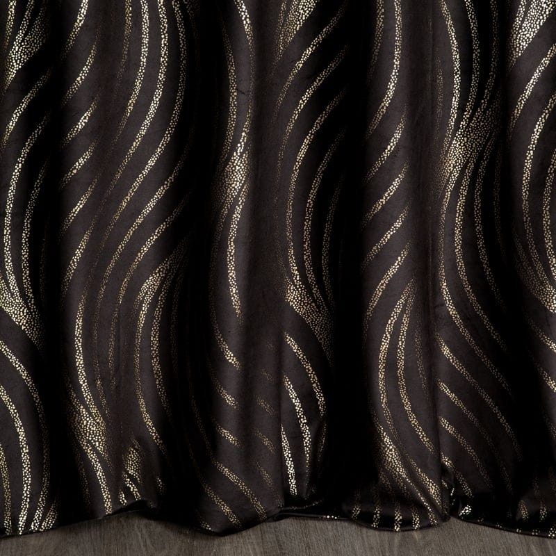 ZASŁONA 140X270 NA TAŚMIE WELUR VELVET CZARNA