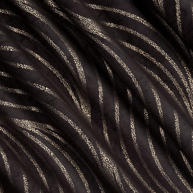 ZASŁONA 140X270 NA TAŚMIE WELUR VELVET CZARNA