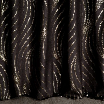 ZASŁONA 140X270 NA TAŚMIE WELUR VELVET CZARNA