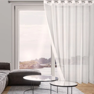 FIRANA DELIKATNA NA PRZELOTKACH 350X250 CM BIAŁA