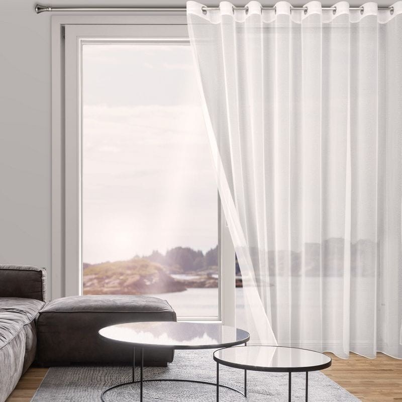 FIRANA DELIKATNA NA PRZELOTKACH 350X250 CM BIAŁA