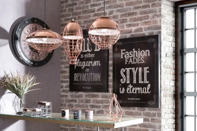 LAMPA SUFITOWA LUCY MIEDZIANY EUROFIRANY 30x12cm