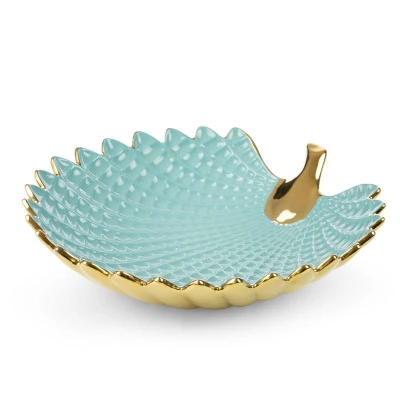 PATERA DEKORACYJNA TACA TALERZ 33X33X8CM NIEBIESKA
