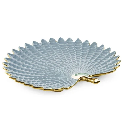 PATERA DEKORACYJNA TACA TALERZ 40X38X5CM NIEBIESKA