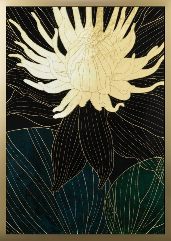 NOWOCZESNY OBRAZ Z NADRUKIEM KWIAT 53X73 CM