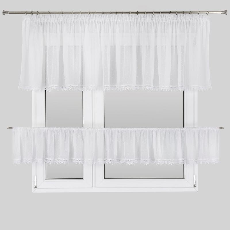 FIRANA GOTOWA 400X65 CM 400X35 CM BIAŁA