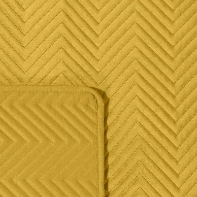 NARZUTA PIKOWANA WELUR VELVET 220X240 MUSZTARDOWA