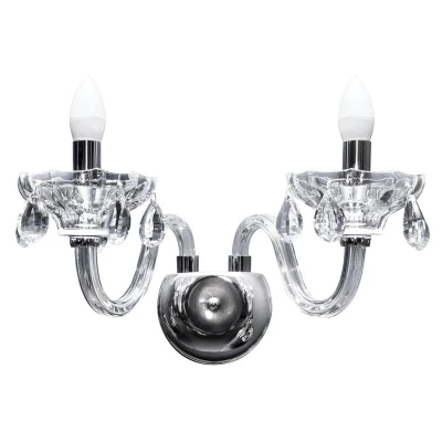 lampa żyrandol glamour 42X23 CM SREBRNY