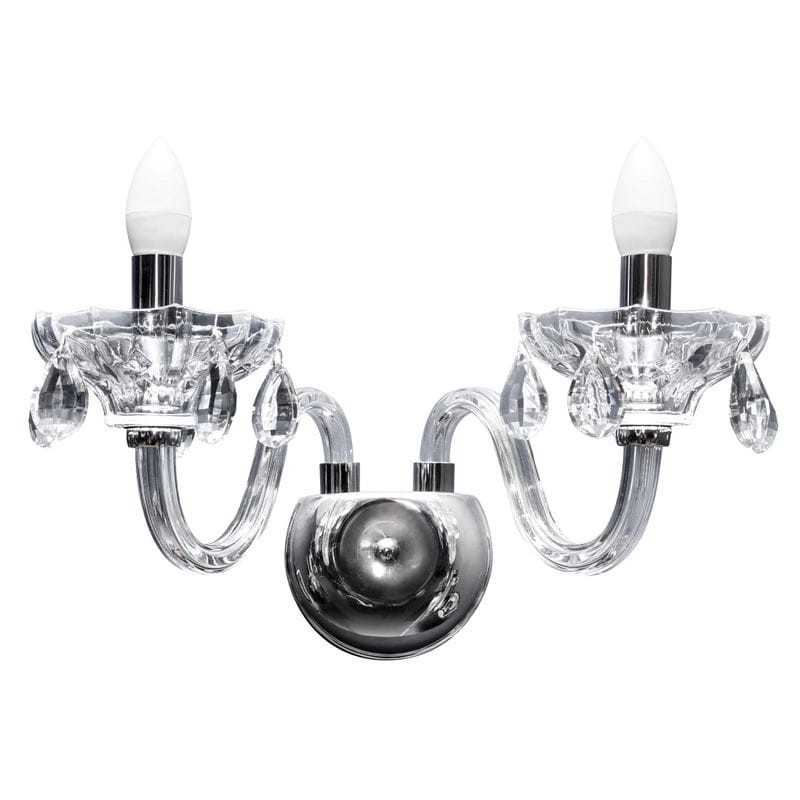lampa żyrandol glamour 42X23 CM SREBRNY