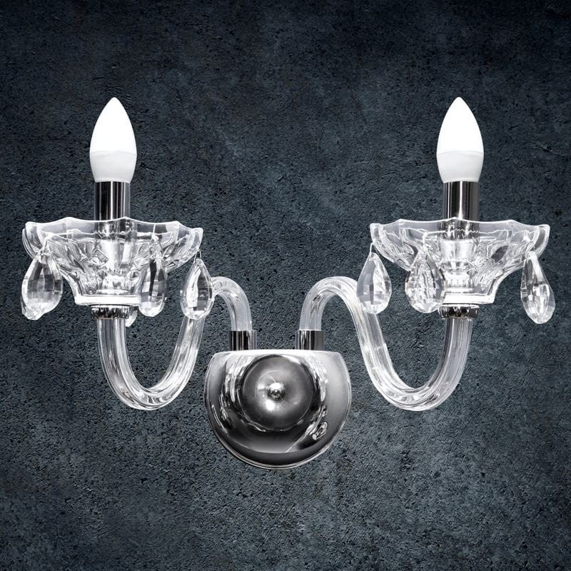 lampa żyrandol glamour 42X23 CM SREBRNY
