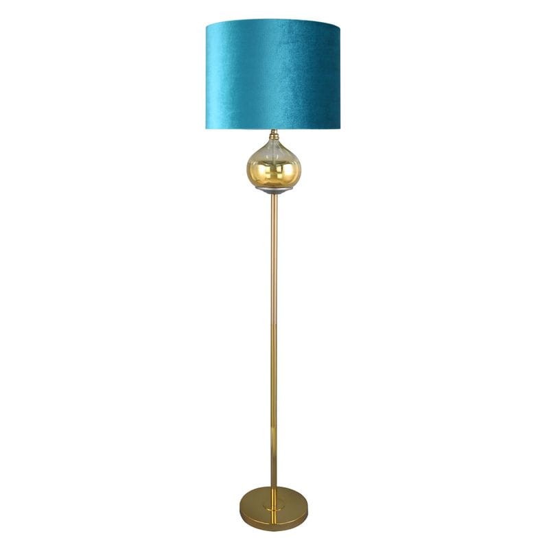 LAMPA DEKORACYJNA TURKUSOWA WYSOKA STOJĄCA 157cm