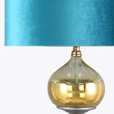 LAMPA DEKORACYJNA TURKUSOWA WYSOKA STOJĄCA 157cm