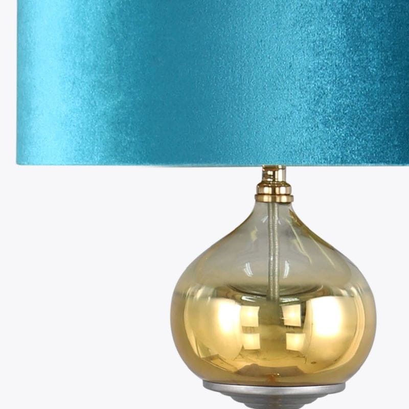 LAMPA DEKORACYJNA TURKUSOWA WYSOKA STOJĄCA 157cm