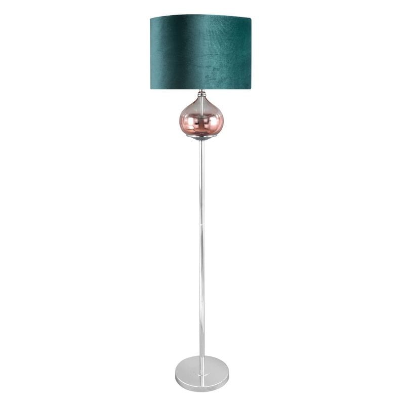 TURKUSOWA LAMPA DEKORACYJNA WYSOKA STOJĄCA 157cm