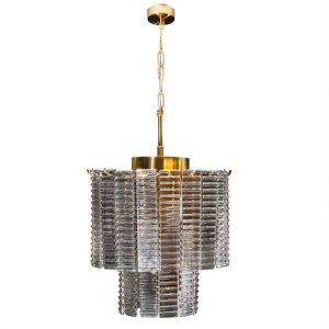 LAMPA NOWOCZESNY ŻYRANDOL 32X40 CM ZŁOTY