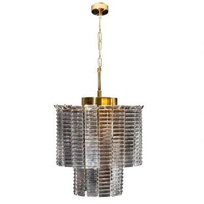 LAMPA NOWOCZESNY ŻYRANDOL 32X40 CM ZŁOTY