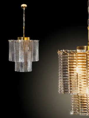 LAMPA NOWOCZESNY ŻYRANDOL 32X40 CM ZŁOTY