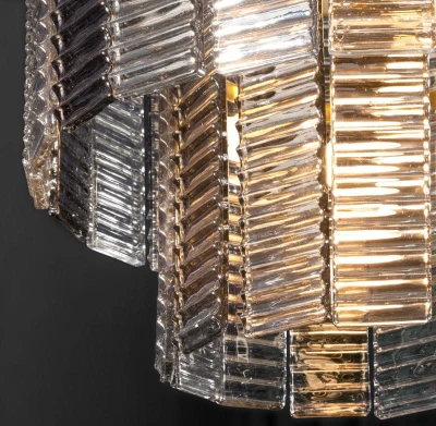 LAMPA NOWOCZESNY ŻYRANDOL 32X40 CM ZŁOTY