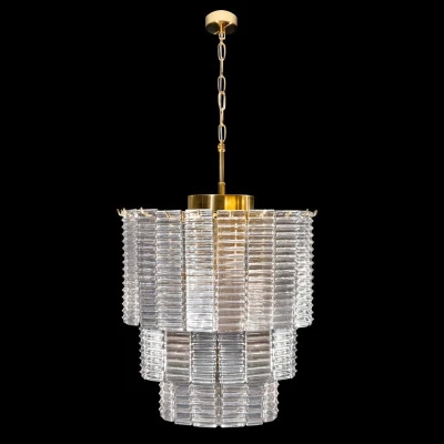 LAMPA SUFITOWA NOWOCZESNY ŻYRANDOL 42X50 CM ZŁOTA