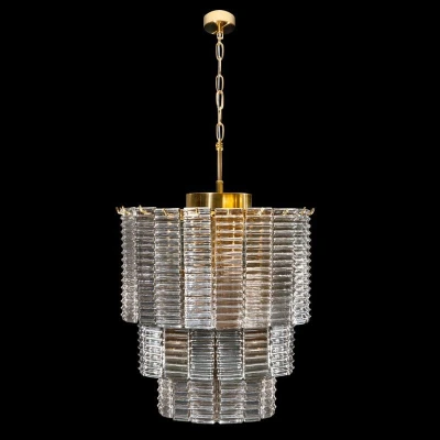 LAMPA SUFITOWA NOWOCZESNY ŻYRANDOL 42X50 CM ZŁOTA