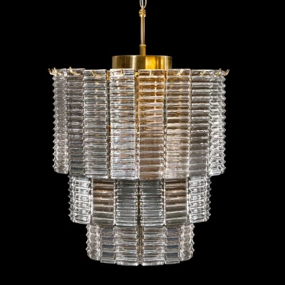 LAMPA SUFITOWA NOWOCZESNY ŻYRANDOL 42X50 CM ZŁOTA