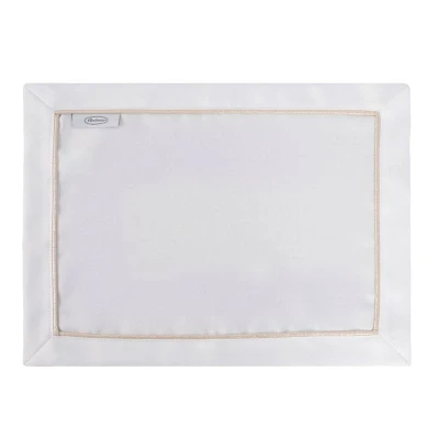 BIEŻNIK OBRUS ZŁOTA LAMÓWKA 30 X 40 CM BIAŁY