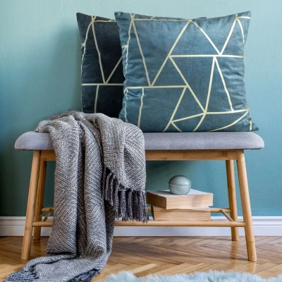 POSZEWKA WELUR VELVET LAMÓWKA 45X45 CIEMNOBRĄZOWA