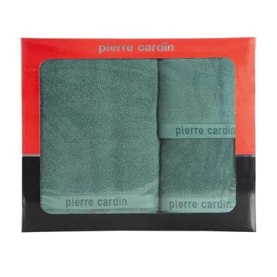 KOMPLET RĘCZNIKÓW NA PREZENT PIERRE CARDIN ZIELONY