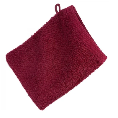 GŁADKI Ręcznik Bawełniany Frotte 16X21 CM BORDOWY