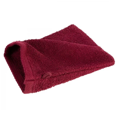 GŁADKI Ręcznik Bawełniany Frotte 16X21 CM BORDOWY