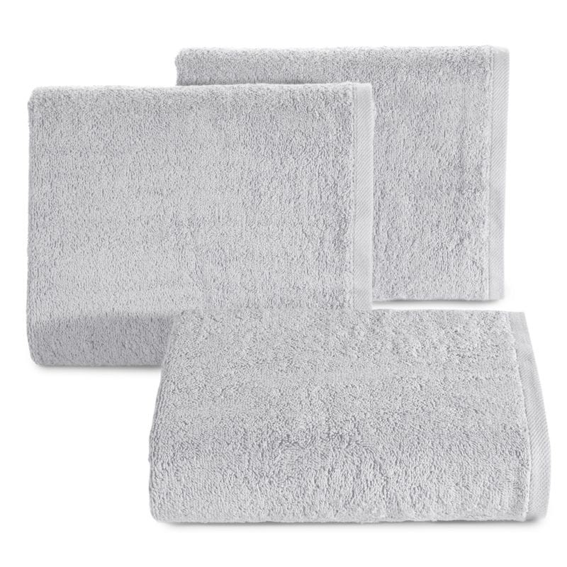 RĘCZNIK GŁADKI BAWEŁNA FROTTE 16X21 CM SREBRNY