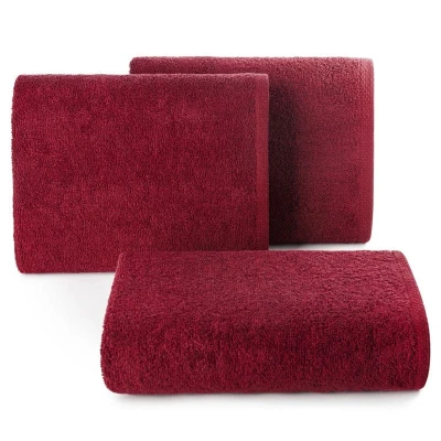 GŁADKI Ręcznik Bawełniany Frotte 30X50 CM BORDOWY