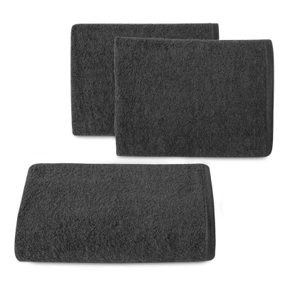 GŁADKI Ręcznik Bawełniany Frotte 30X50 CM CZARNY