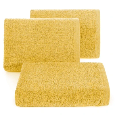 GŁADKI Ręcznik Bawełniany Frotte 30X50 MUSZTARDOWY