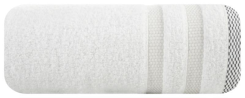 RĘCZNIK BAWEŁNA FROTTE PASY 30X50 CM BIAŁY