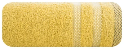 RĘCZNIK BAWEŁNA FROTTE PASY 30X50 CM MUSZTARDOWY