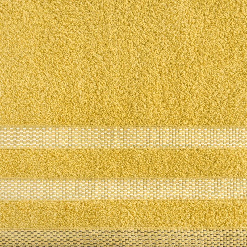 RĘCZNIK BAWEŁNA FROTTE PASY 30X50 CM MUSZTARDOWY