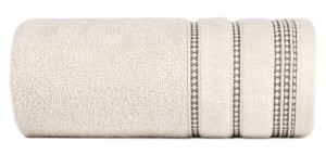 RĘCZNIK BAWEŁNA FROTTE BORDIURA 30X50 CM BEŻOWY