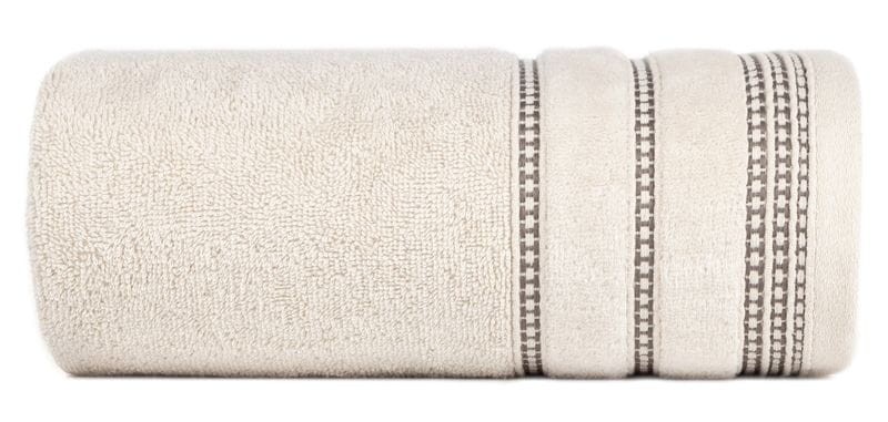 RĘCZNIK BAWEŁNA FROTTE BORDIURA 30X50 CM BEŻOWY