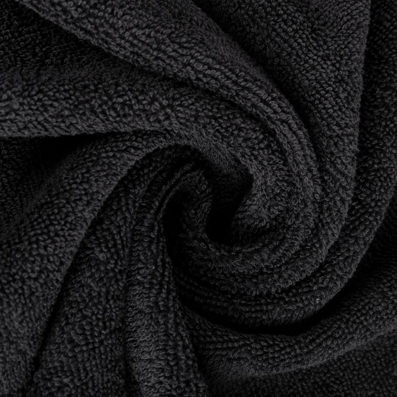 RĘCZNIK BAWEŁNA FROTTE BORDIURA 30X50 CM CZARNY