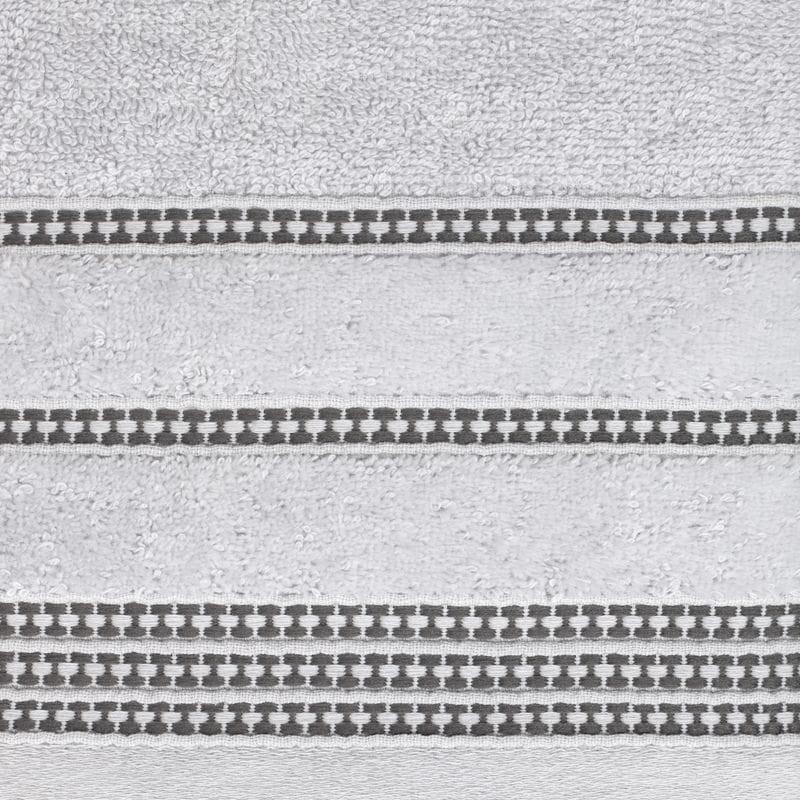 RĘCZNIK BAWEŁNA FROTTE BORDIURA 30X50 CM SREBRNY